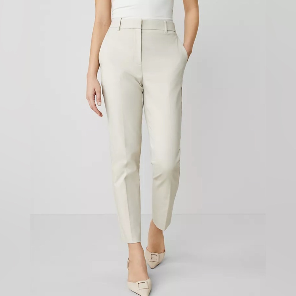 NWT Tall Ann Taylor High Rise Ankle Pant in Strech Cotton